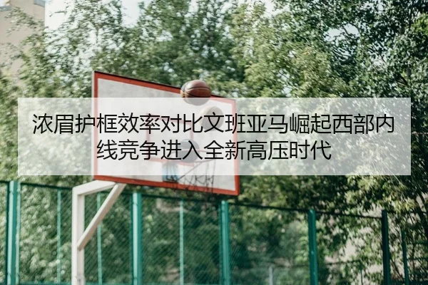 浓眉护框效率对比文班亚马崛起西部内线竞争进入全新高压时代